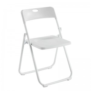 WENDY Καρέκλα Πτυσσόμενη, Μέταλλο Βαφή Άσπρο, PP Απόχρωση Άσπρο 48x49x76cm