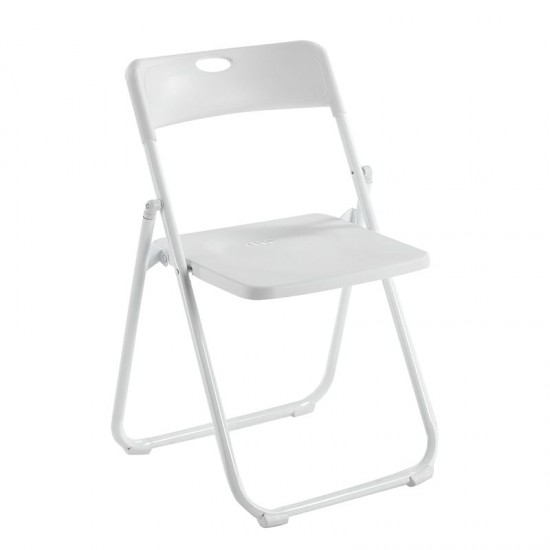 WENDY Καρέκλα Πτυσσόμενη, Μέταλλο Βαφή Άσπρο, PP Απόχρωση Άσπρο 48x49x76cm