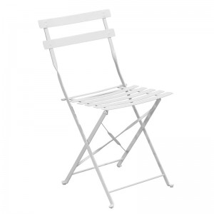 ΖΑΠΠΕΙΟΥ Pantone Καρέκλα Κήπου-Βεράντας, Πτυσσόμενη, Μέταλλο Βαφή Άσπρο 40x51x77cm