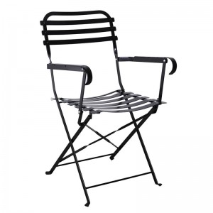 ΖΑΠΠΕΙΟΥ Πολυθρόνα Κήπου - Βεράντας, Πτυσσόμενη, Μέταλλο Βαφή Μαύρο 54x52x85cm