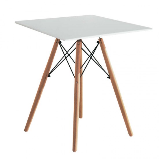 RANDY OFF WHITE 70X70εκ. ΤΡΑΠΕΖΙ ΞYΛO/MDF