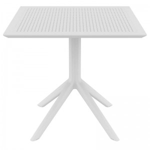SKY ΤΡΑΠΕΖΙ 80X80X74εκ. WHITE ΠΟΛ/ΝΙΟΥ
