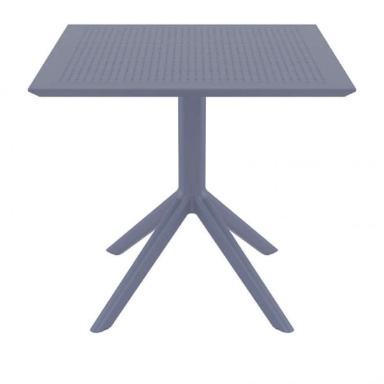 SKY ΤΡΑΠΕΖΙ 80X80X74εκ. DARK GREY ΠΟΛ/ΝΙΟΥ-SIESTA-SKY ΤΡΑΠΕΖΙ-ΤΡΑΠΕΖΙ-