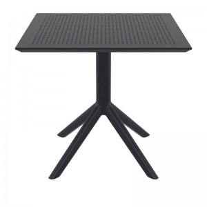 SKY ΤΡΑΠΕΖΙ 80X80X74εκ. BLACK ΠΟΛ/ΝΙΟΥ