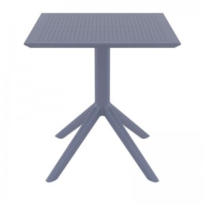 SKY ΤΡΑΠΕΖΙ 70X70X74εκ. DARK GREY ΠΟΛ/ΝΙΟΥ
