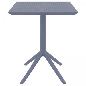 SKY ΤΡΑΠΕΖΙ ΠΤΥΣ/ΝΟ 60Χ60X74εκ. DARK GREY ΠΟΛ/ΝΙΟΥ