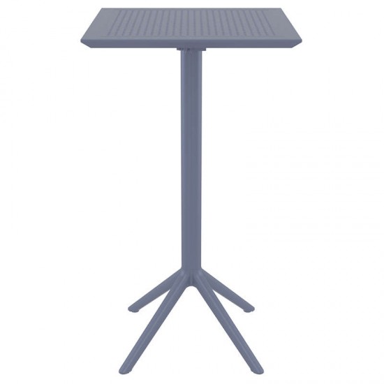 SKY BAR DARK GREY ΠΤΥΣ/ΝΟ 60Χ60Χ108εκ.ΤΡΑΠ. ΠΟΛ/ΝΙΟΥ