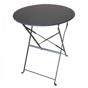 ALMA Φ70εκ. ΑΝΘΡΑΚΙ ΤΡΑΠΕΖΙ ΜΕΤΑΛΛΙΚΟ ΠΤΥΣΣΟΜΕΝΟ