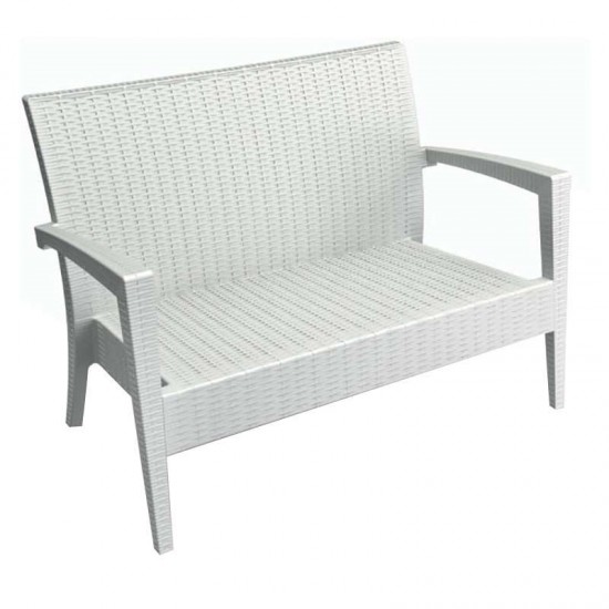 MIAMI WHITE ΚΑΝΑΠΕΣ 128Χ77Χ89εκ. ΠΟΛ/ΝΙΟΥ-SIESTA-MIAMIΚΑΝΑΠΕΣ-ΚΑΝΑΠΕΣ-