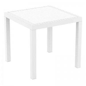 ORLANDO 80Χ80Χ75εκ. WHITE ΤΡΑΠΕΖΙ ΠΟΛ/ΝΙΟΥ