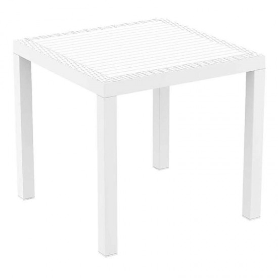 ORLANDO 80Χ80Χ75εκ. WHITE ΤΡΑΠΕΖΙ ΠΟΛ/ΝΙΟΥ-SIESTA-ORLANDO ΤΡΑΠΕΖΙ-ΤΡΑΠΕΖΙ ΚΗΠΟΥ-