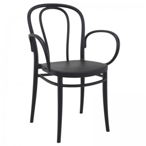 VICTOR XL ΠΟΛΥΘΡΟΝΑ ΠΟΛ/ΝΙΟΥ ΜΑΥΡΟ 57Χ52Χ85εκ.