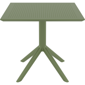 SKY ΤΡΑΠΕΖΙ 80X80X74εκ. OLIVE GREEN ΠΟΛ/ΝΙΟΥ