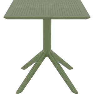 SKY ΤΡΑΠΕΖΙ 70X70X74εκ. OLIVE GREEN ΠΟΛ/ΝΙΟΥ