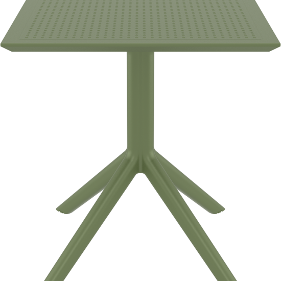 SKY ΤΡΑΠΕΖΙ 70X70X74εκ. OLIVE GREEN ΠΟΛ/ΝΙΟΥ