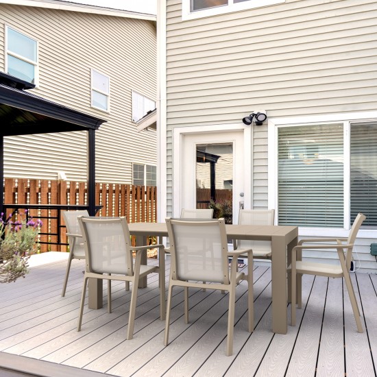 SET VEGAS 100X180/220 ΤΡ.ΜΕ 6 ΠΟΛ. PACIFIC DOVE GREY-SIESTA-ΤΡΑΠΕΖΙ ΚΗΠΟΥ ΒΕΡΑΝΤΑΣ-ΣΕΤ ΤΡΑΠΕΖΑΡΙΑΣ-ΠΟΛΥΠΡΟΠΥΛΕΝΙΟ-