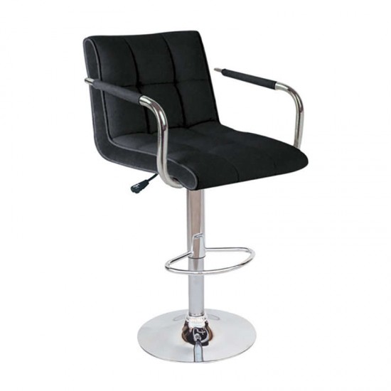 Σκαμπό Μπάρ 2τμχ Bar 54 Μαύρο Pu 52x51x110εκ.-ΣΚΑΜΠΟ ΜΠΑΡ-ΣΚΑΜΠΟ-