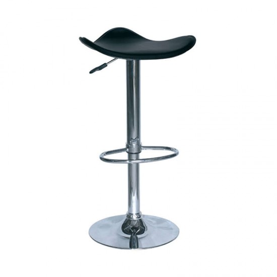 Σκαμπό Μπάρ 2τμχ Bar 5 Μαύρο Pvc 45x45x85εκ.-ΣΚΑΜΠΟ ΜΠΑΡ-ΣΚΑΜΠΟ ΕΣΩΤΕΡΙΚΟΥ ΧΩΡΟΥ-