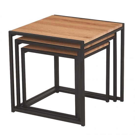 ALBA ΣΕΤ 3 ΤΜΧ ΤΡΑΠΕΖΑΚΙΑ OAK GRAIN-ALBA ΣΕΤ ΤΡΑΠΕΖΑΚΙΑ-ΤΡΑΠΕΖΑΚΙΑ ΣΑΛΟΝΙΟΥ-