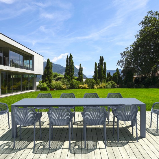 SET VEGAS 100X260/300 ΤΡ.ΜΕ 10 ΠΟΛ. AIR XL DARK GREY-SIESTA-ΣΕΤ ΤΡΑΠΕΖΑΡΙΑΣ ΚΗΠΟΥ ΒΕΡΑΝΤΑΣ-ΣΕΤ ΤΡΑΠΕΖΑΡΙΑΣ-ΠΟΛΥΠΡΟΠΥΛΕΝΙΟ-