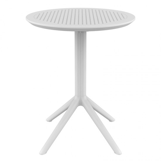 SKY WHITE Φ60X74εκ. ΤΡΑΠΕΖΙ ΠΤΥΣ/ΝΟ ΠΟΛ/ΝΙΟΥ