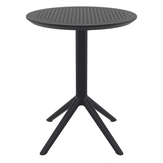 SKY BLACK Φ60X74εκ. ΤΡΑΠΕΖΙ ΠΤΥΣ/ΝΟ ΠΟΛ/ΝΙΟΥ