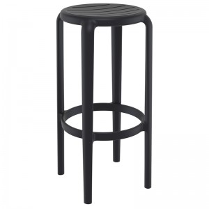 TOM 75εκ. ΣΚΑΜΠΟ BLACK ΠΟΛ/ΝΙΟΥ 36X36X75εκ.