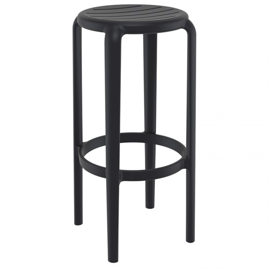 TOM 75εκ. ΣΚΑΜΠΟ BLACK ΠΟΛ/ΝΙΟΥ 36X36X75εκ.