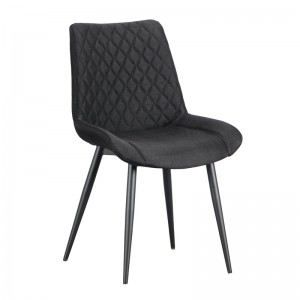 ALESIA BLACK ΥΦΑΣΜΑ ΚΑΡΕΚΛΑ ΜΕΤΑΛΛΙΚΗ 52X59X88εκ.