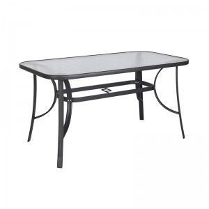 DENIM ΑΝΘΡΑΚΙ ΜΕΤΑΛΛΙΚΟ ΤΡΑΠΕΖΙ 140X80X72εκ.