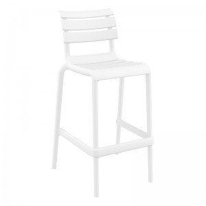 HELEN Σκαμπό Μπαρ Πολυπροπυλένιο Λευκό 53x55x75/105εκ.