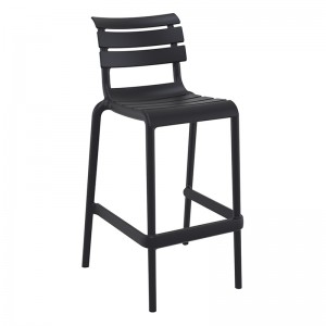 HELEN Σκαμπό Μπαρ Πολυπροπυλένιο Μαύρο 53x55x75/105εκ.