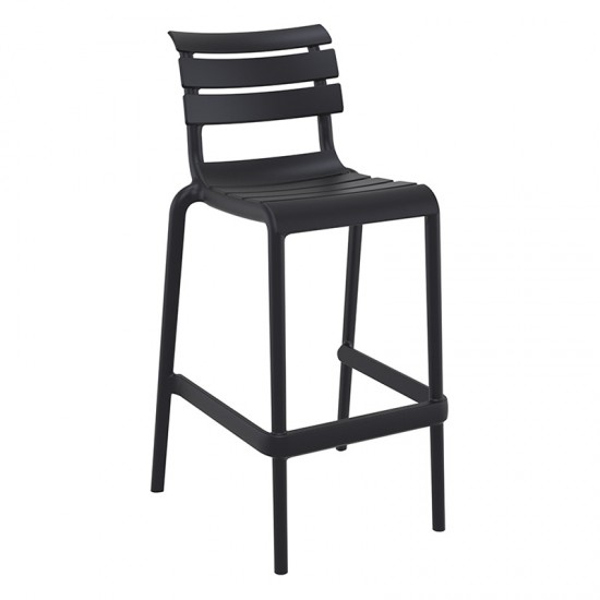 HELEN Σκαμπό Μπαρ Πολυπροπυλένιο Μαύρο 53x55x75/105εκ.