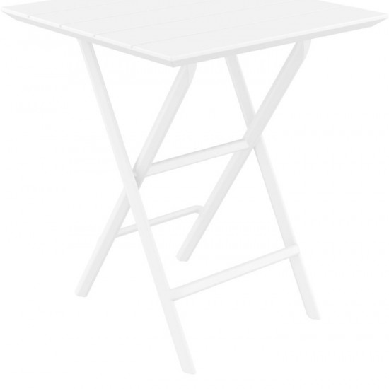 HELEN WHITE ΤΡΑΠΕΖΙ ΠΤΥΣ/ΝΟ ΠΟΛ/ΝΙΟΥ 60x60x74εκ.