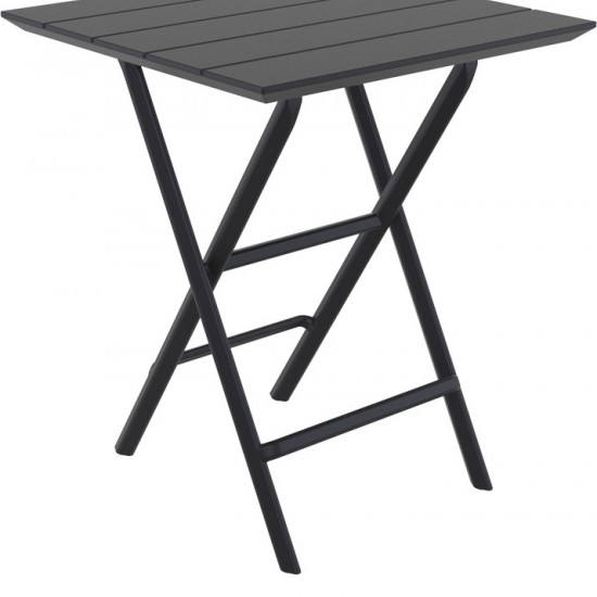 HELEN BLACK ΤΡΑΠΕΖΙ ΠΤΥΣ/ΝΟ ΠΟΛ/ΝΙΟΥ 60x60x74εκ.