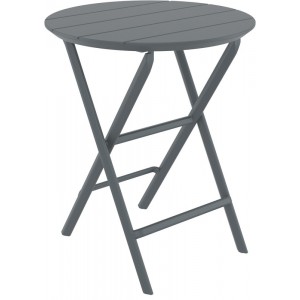 HELEN DARK GREY ΤΡΑΠΕΖΙ ΠΤΥΣ/ΝΟ ΠΟΛ/ΝΙΟΥ Φ60x74εκ