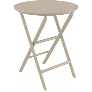 HELEN TAUPE ΤΡΑΠΕΖΙ ΠΤΥΣ/ΝΟ ΠΟΛ/ΝΙΟΥ Φ60x74εκ.