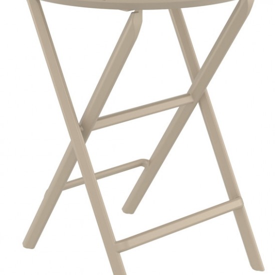 HELEN TAUPE ΤΡΑΠΕΖΙ ΠΤΥΣ/ΝΟ ΠΟΛ/ΝΙΟΥ Φ60x74εκ.