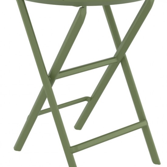 HELEN OLIVE GREEN ΤΡΑΠΕΖΙ ΠΤΥΣ/ΝΟ ΠΟΛ/ΝΙΟΥ Φ60x74εκ