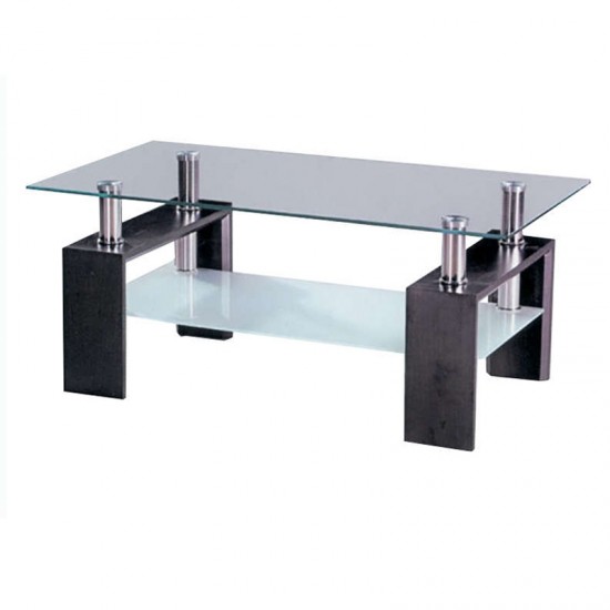 LINEA WENGE 110Χ60Χ45εκ.ΤΡΑΠΕΖΙ ΣΑΛΟΝΙΟΥ-ΤΡΑΠΕΖΑΚΙ ΣΑΛΟΝΙΟΥ-ΞΥΛΟ-ΓΥΑΛΙ-WENGE-ΔΙΑΦΑΝΟ-