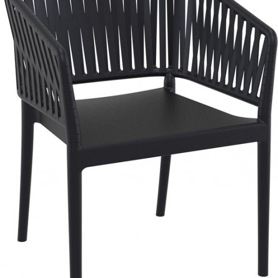 PORTOFINO BLACK ΠΟΛΥΘΡΟΝΑ ΠΟΛ/ΝΙΟΥ 58x58x80εκ.