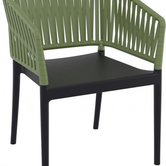 PORTOFINO BLACK/OLIVE GREEN ΠΟΛΥΘΡΟΝΑ ΠΟΛ/ΝΙΟΥ 58x58x80εκ.