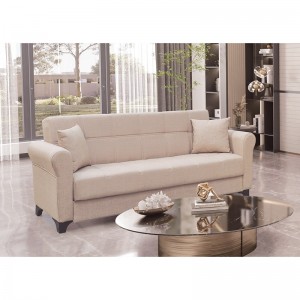 AZUR 3ΘΕΣΙΟΣ ΚΑΝΑΠΕΣ/ΚΡΕΒΑΤΙ ΜΕ ΑΠΟΘ.ΧΩΡΟ LIGHT BROWN ΥΦΑΣΜΑ 