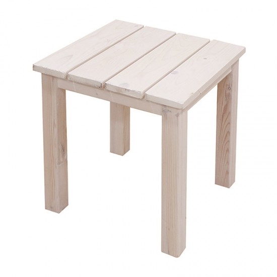 KORAL ΞΥΛΙΝΟ ΤΡΑΠΕΖΑΚΙ ΛΕΥΚΟ 40x40x45εκ.