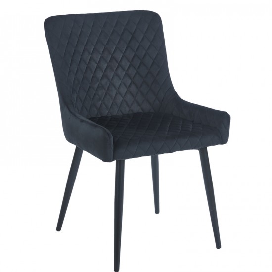 VANESA BLACK VELVET ΥΦΑΣΜΑ ΚΑΡΕΚΛΑ ΜΕΤΑΛΛΙΚΗ 46X62X86εκ.