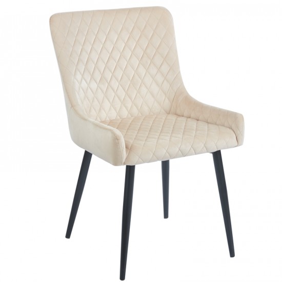 VANESA BEIGE VELVET ΥΦΑΣΜΑ ΚΑΡΕΚΛΑ ΜΕΤΑΛΛΙΚΗ