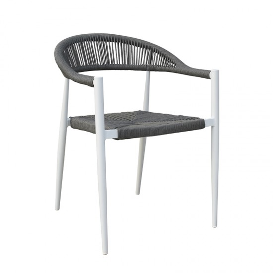 VALERIA WHITE/GREY ΠΟΛΥΘΡΟΝΑ ΑΛΟΥΜΙΝΙΟΥ 57Χ57Χ78εκ.