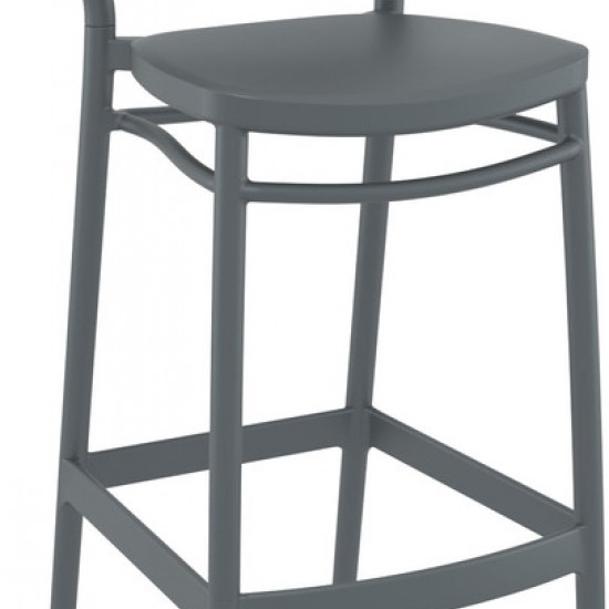 PORTOFINO 75εκ. ΣΚΑΜΠΟ DARK GREY ΠΟΛ/ΝΙΟΥ 48x52x106εκ.