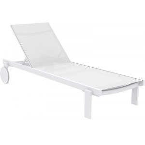 CASABLANCA ΞΑΠΛΩΣΤΡΑ WHITE/WHITE ΑΛΟΥΜ-ΠΟΛ/ΝΙΟΥ 74x190x31εκ.