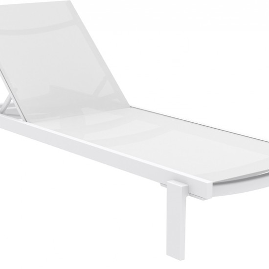 CASABLANCA ΞΑΠΛΩΣΤΡΑ WHITE/WHITE ΑΛΟΥΜ-ΠΟΛ/ΝΙΟΥ 74x190x31εκ.